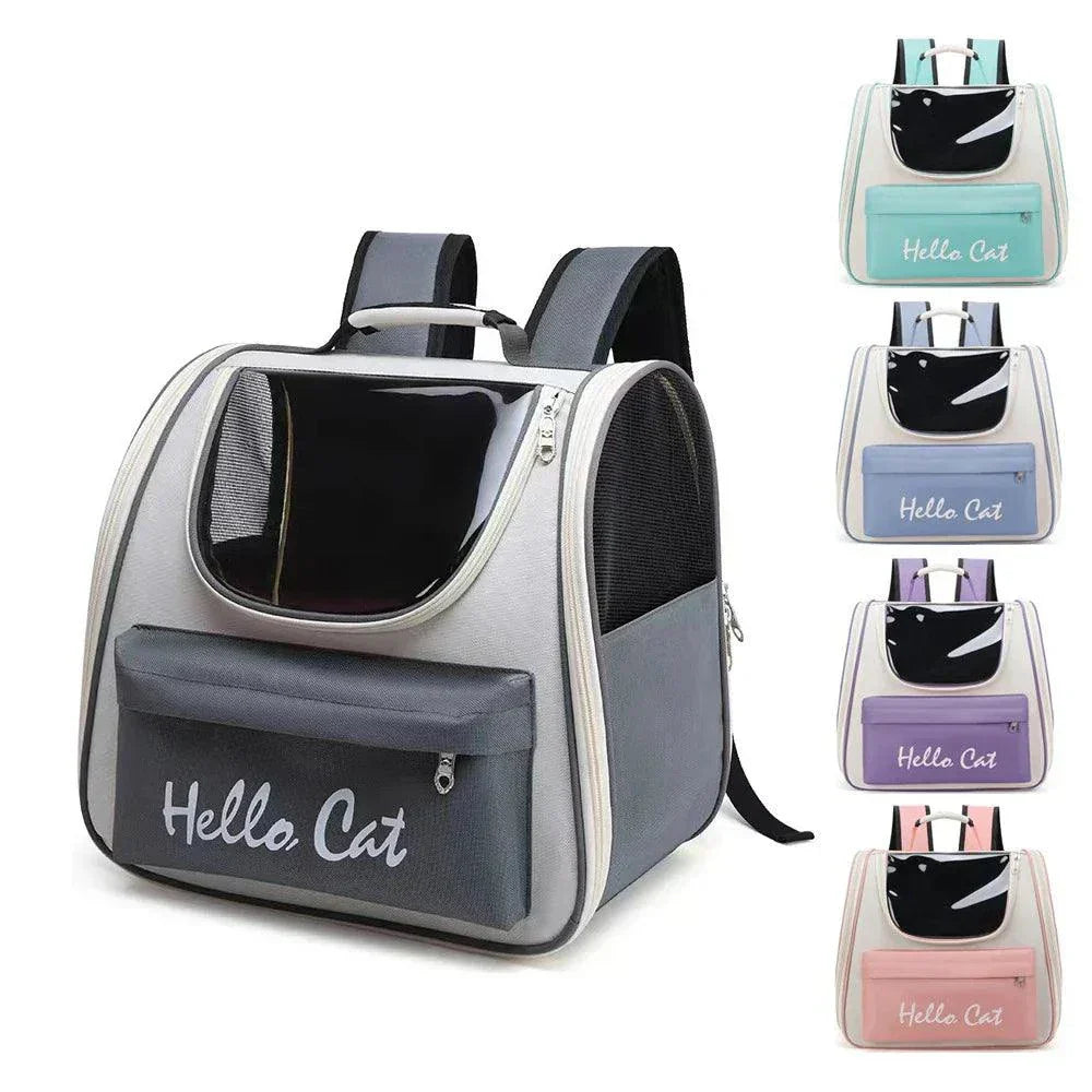 Breathable and portable Cat Outdoor Carrier Bag for cats up to 7.5kg with ventilated mesh and padded base